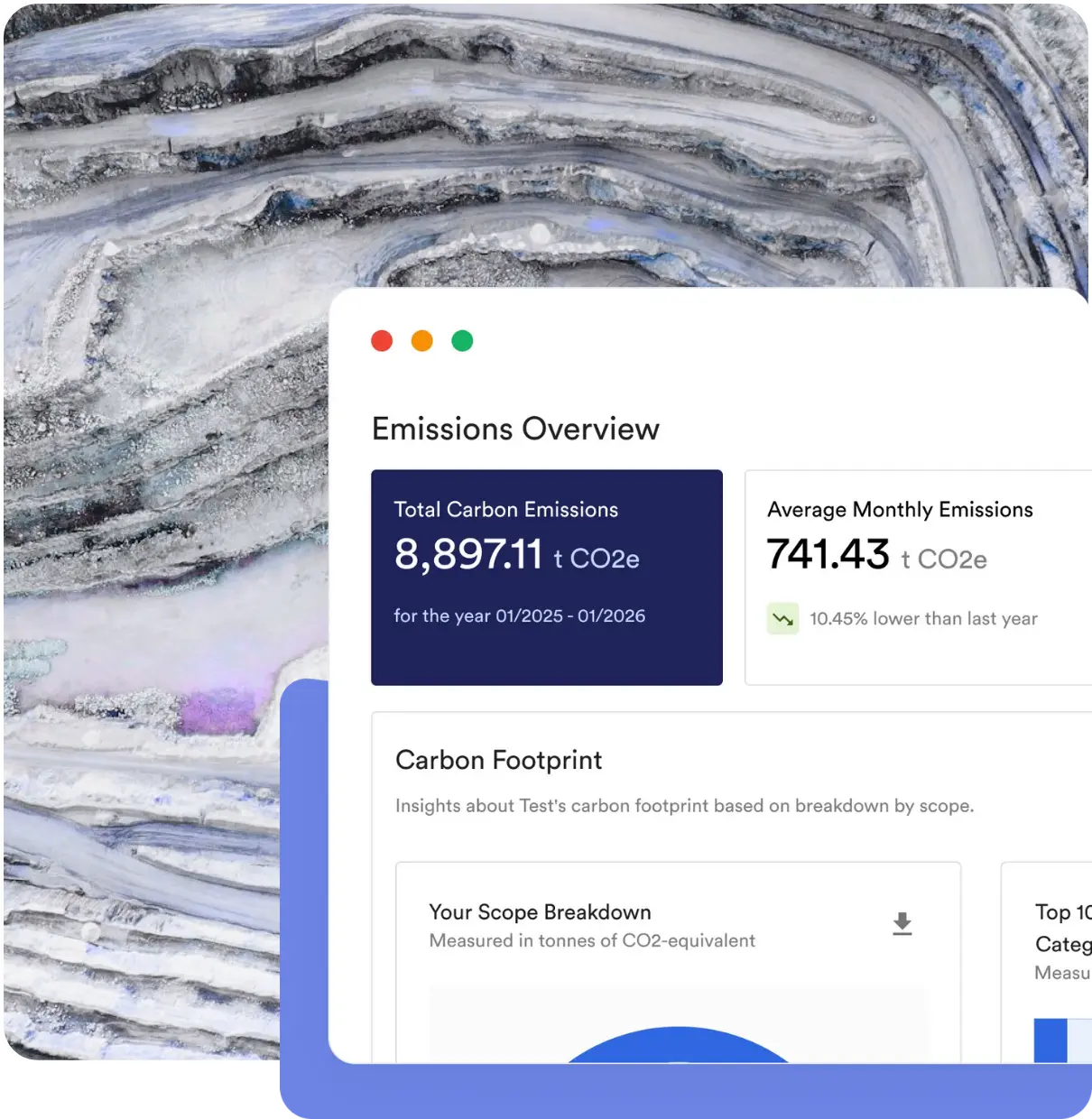 Carbon accounting for mining operations