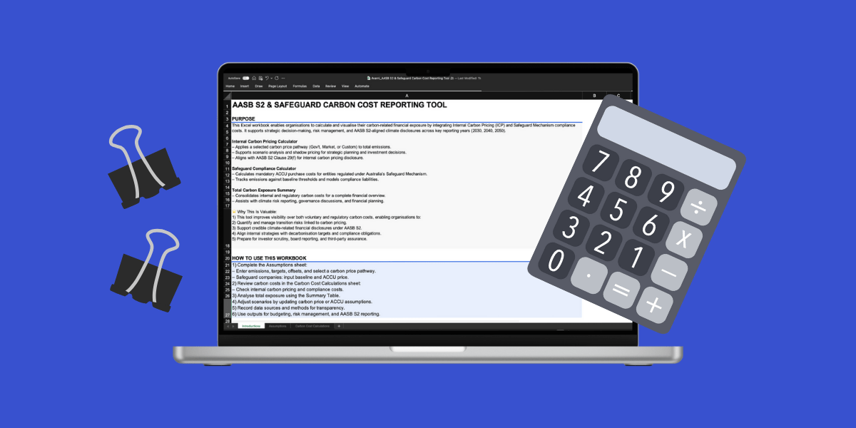 Free AASB S2 & Safeguard Carbon Cost Reporting Tool