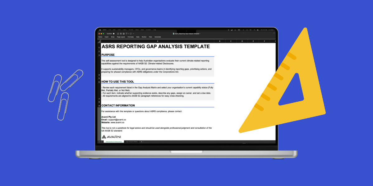Free AASB S2 Reporting Gap Analysis Template