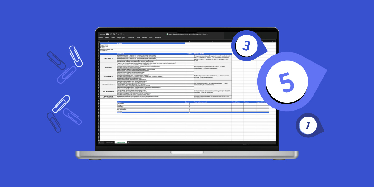 Free AASB S2 Supplier Emissions Performance Scorecard