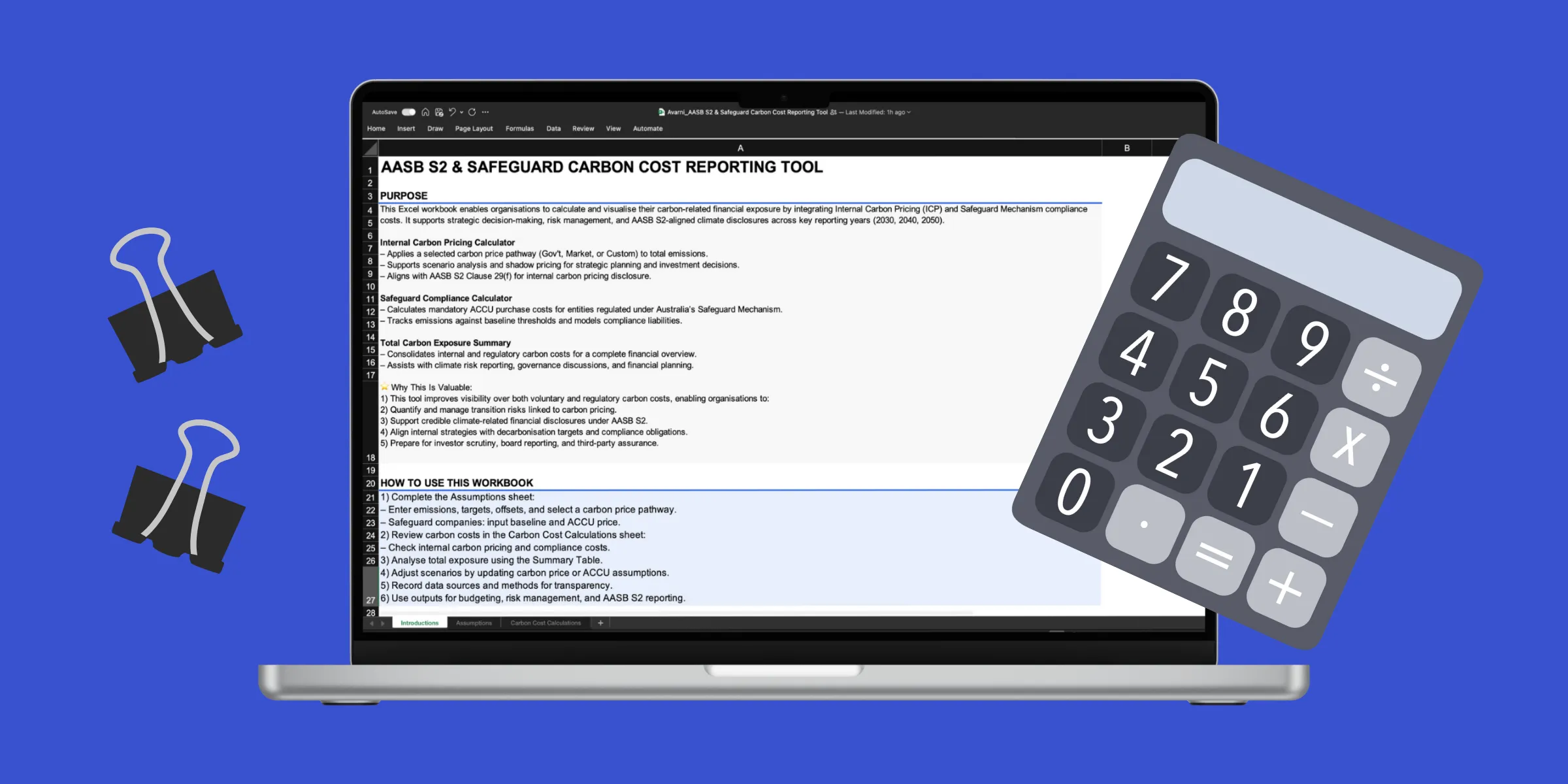 Free AASB S2 & Safeguard Carbon Cost Reporting Tool
