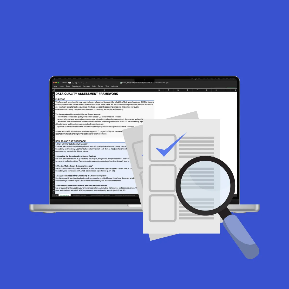 Free Emissions Data Quality Assessment Framework for ASRS AASB S2 compliance