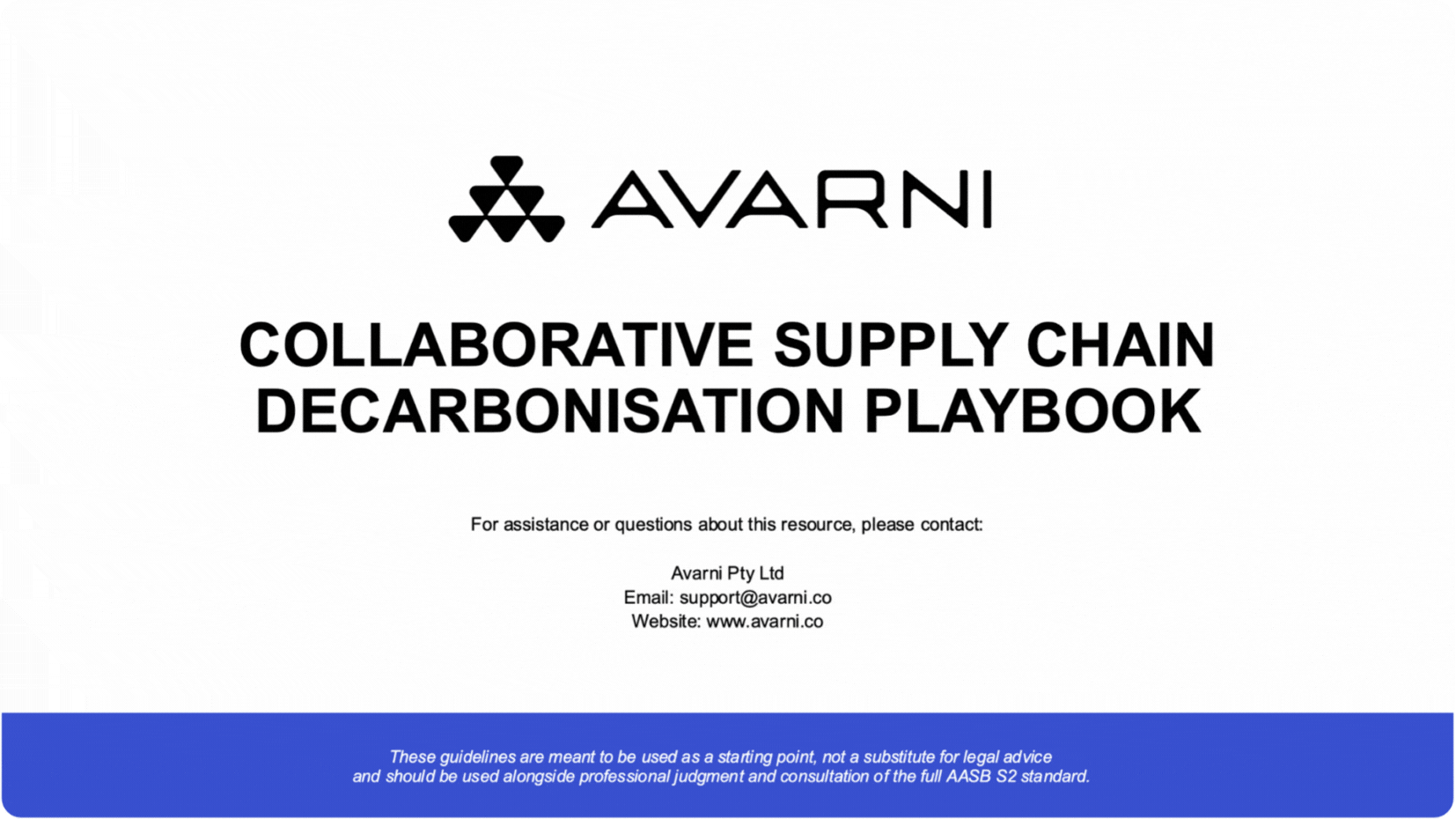 Collaborative Supply Chain Decarbonisation Playbook