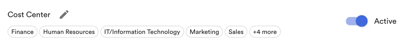 Avarni: Custom fields can now use a picklist of allowed values instead of free text