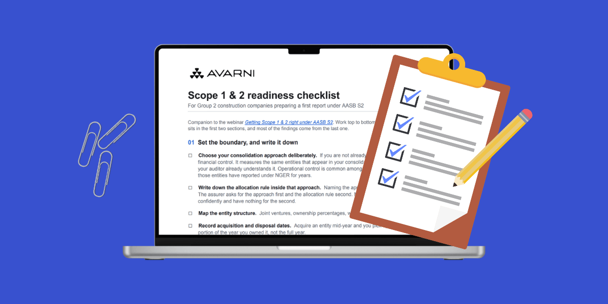 Scope 1 & 2 Readiness Checklist for Group 2 Construction