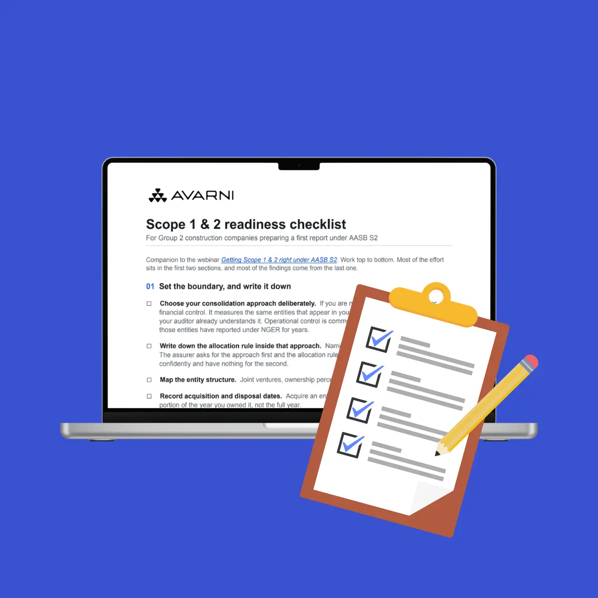 Scope 1 & 2 Readiness Checklist for Group 2 Construction
