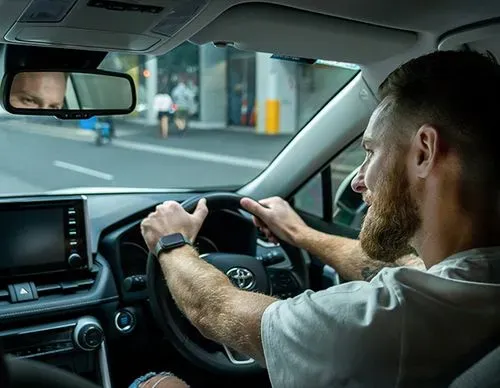 Man Driving Car