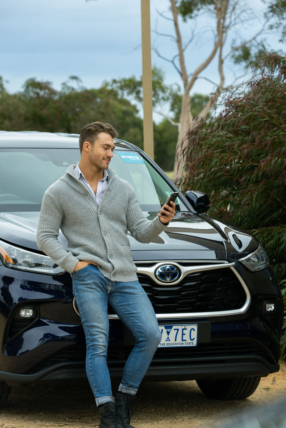 renting a Electric Toyota bZ4X from KINTO