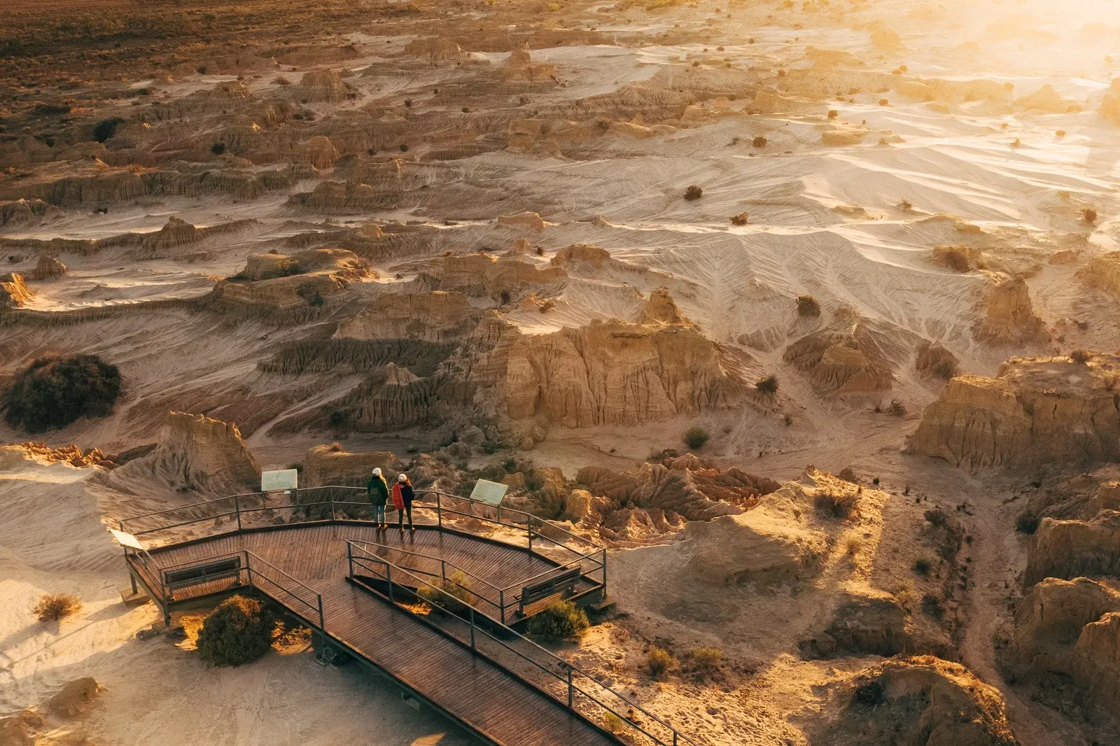 Aerial view of Red Top lookout at Mungo National Park. Photo: Melissa Findley/DPIE