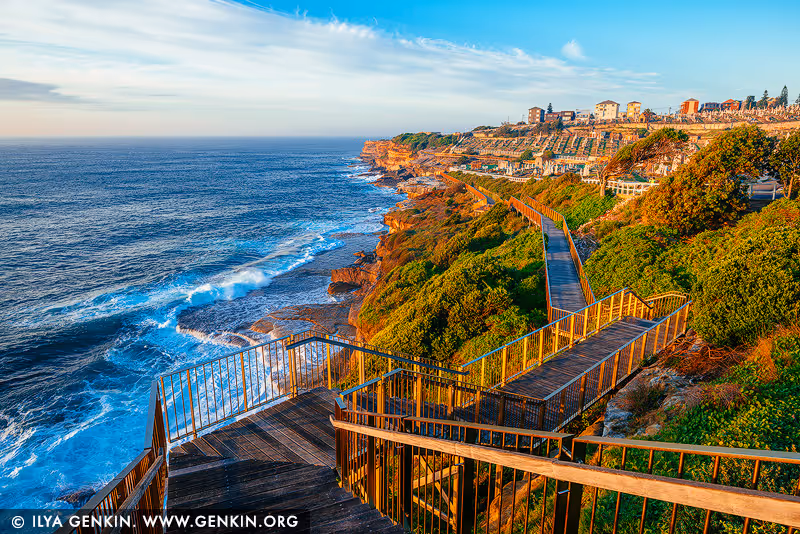 landscapes stock photography | Bondi to Coogee Coastal Walk at Sunrise #1, Bronte, Sydney, NSW, Australia, Image ID AU-BONDI-TO-COOGEE-WALK-0001