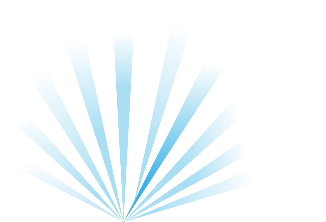 Blue rays radiating outward from a central point on a black background.