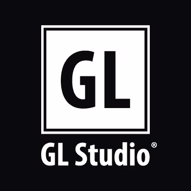 GL Studio - VERTICAL White Logo