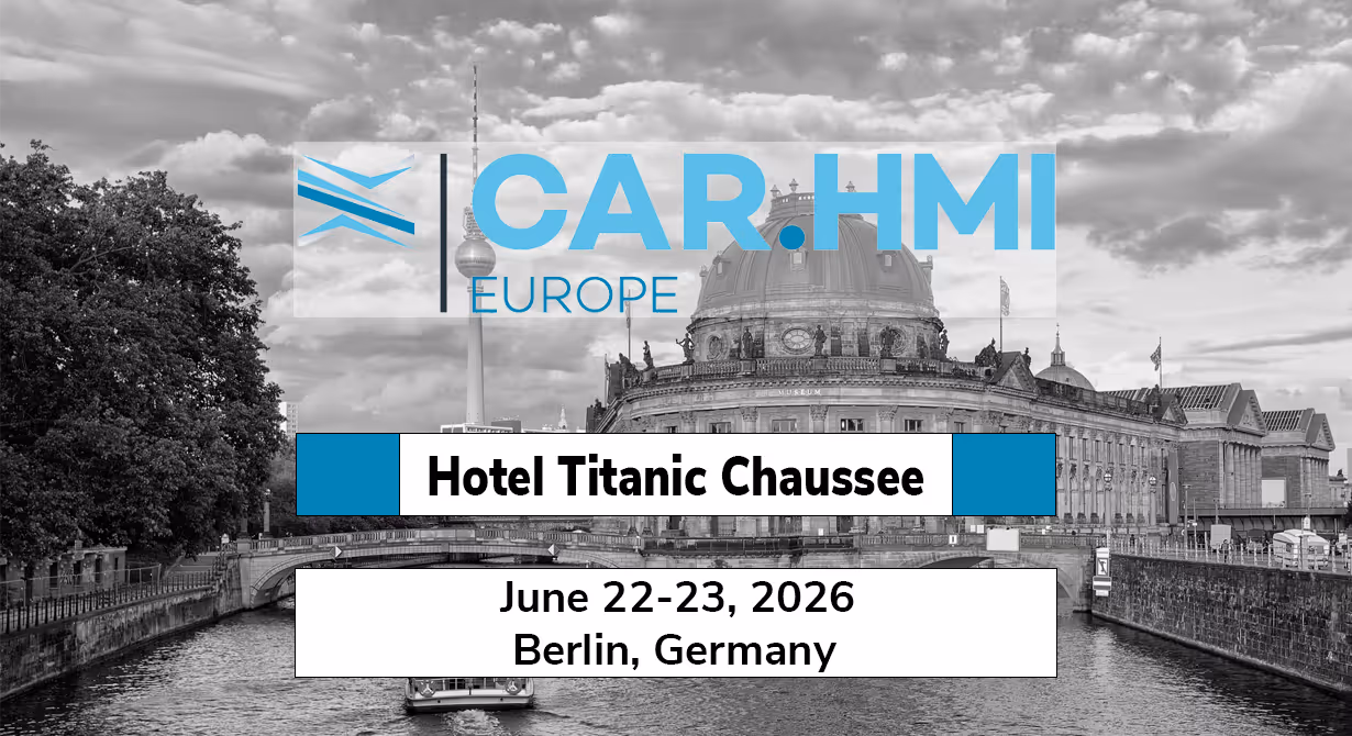 Car HMI Europe 2026