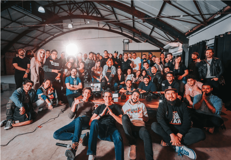 A group of people posing for a picture.