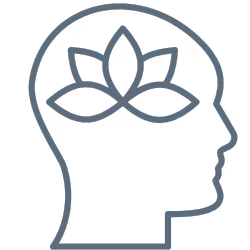 Head and heart icon symbolising reassurance and peace of mind for families using CareTag.