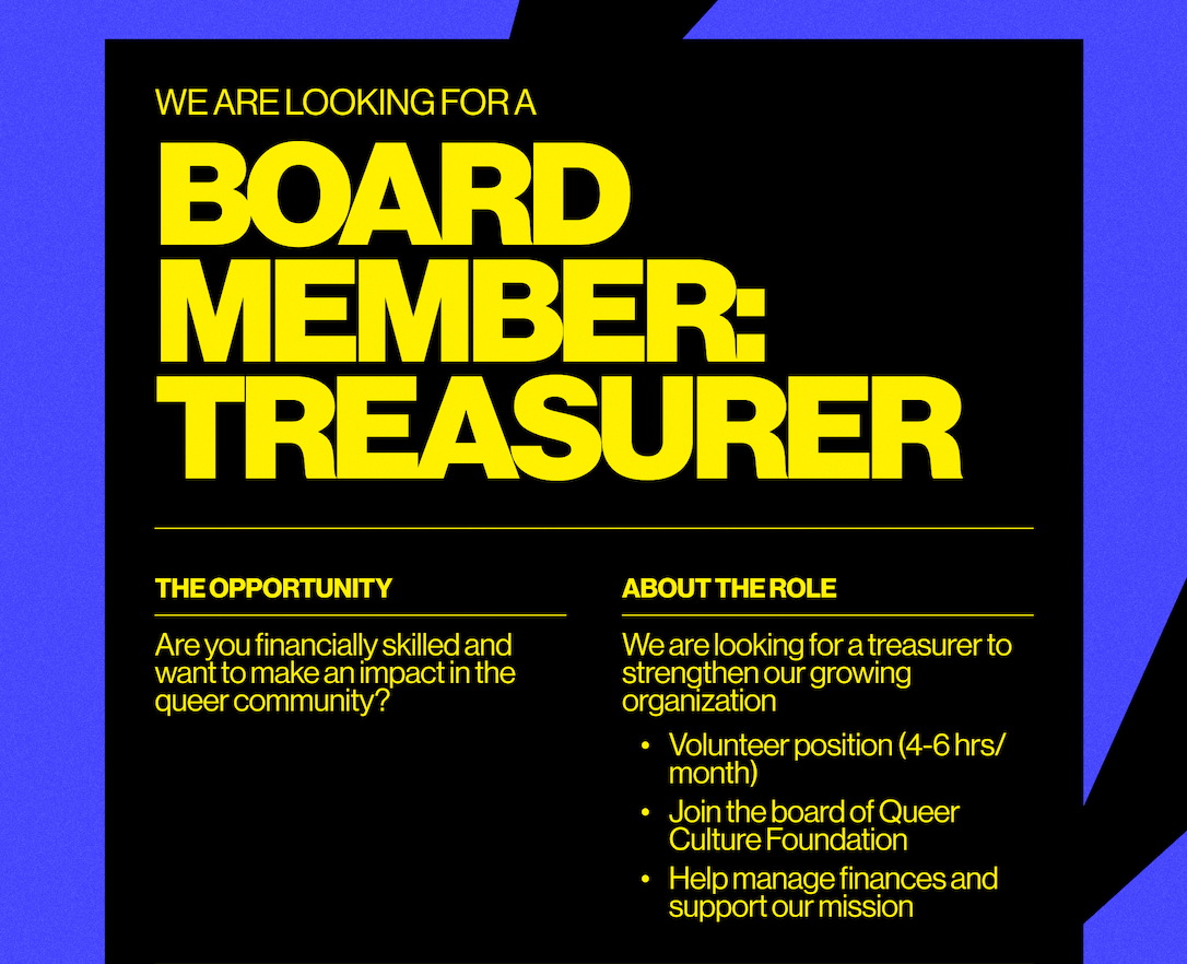 Vacature: Penningmeester (Board) 