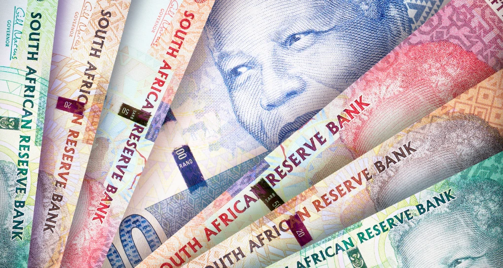 South African rand gains on softer oil