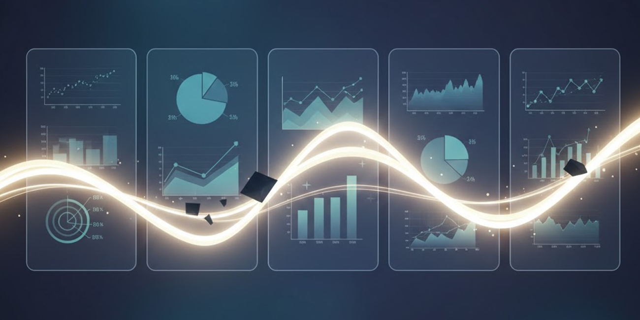 Cover illustration for the article "The Eye Before the Mind: How Visual Momentum Shapes Investor Understanding"