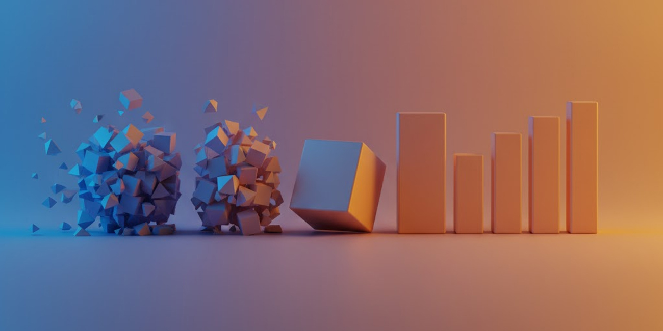Cover illustration for the article "The Rule of 5: Making Your Most Complex Charts Instantly Clear"