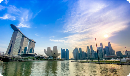 Marina Bay skyline, Singapore