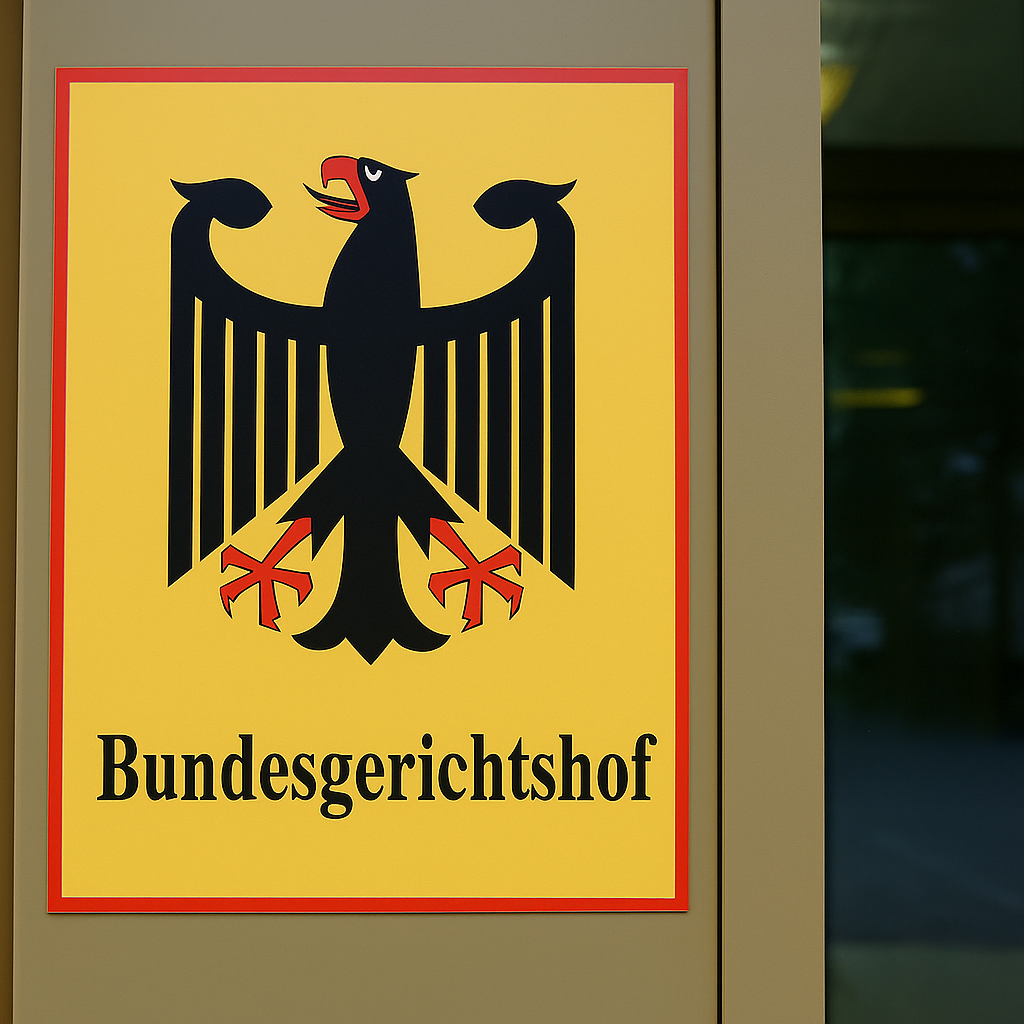 Eingangsschild vom Bundesgerichtshof