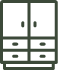 Pictogramme d'une armoire de couleur vert.