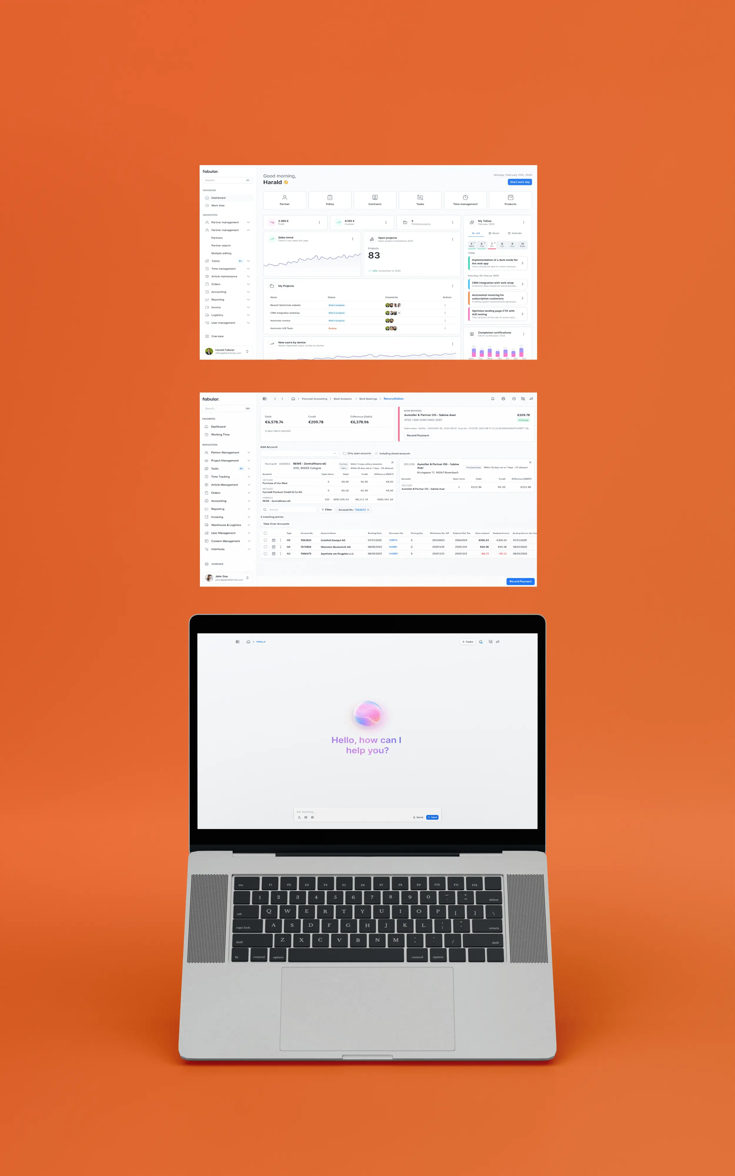 Dashboard mockup