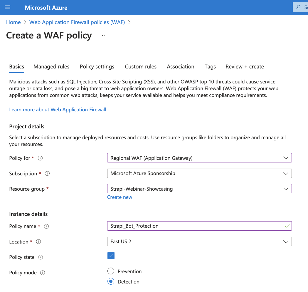 WAF-Policy