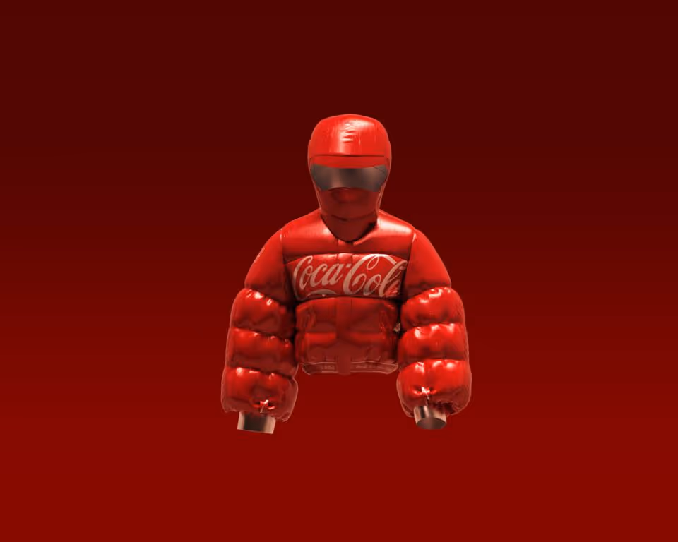 The bubble jacket wearable, part of the first-ever collection of Coca-Cola NFTs