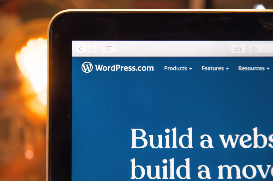 Wordpress CMS on a desktop