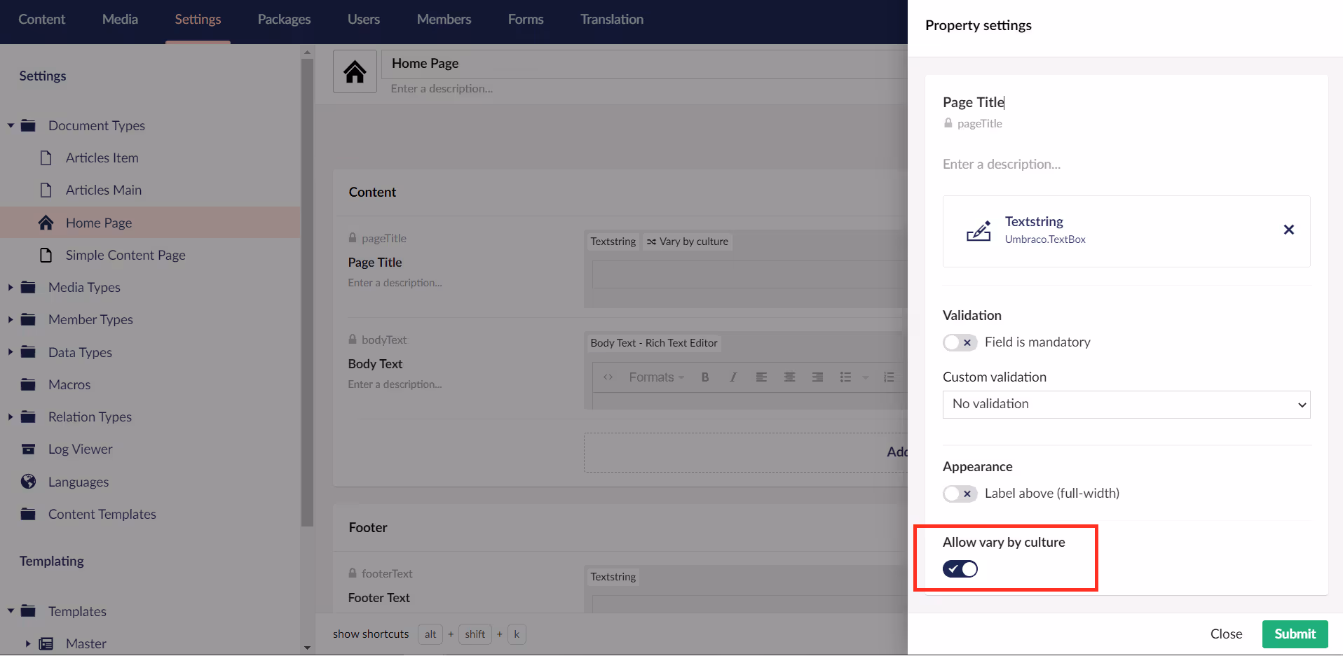 Language Variants in Umbraco