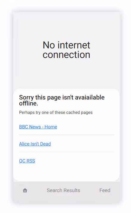 Website caching is a limited way to allow offline access on web apps.