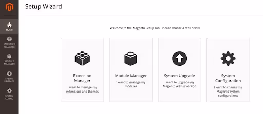 magento setup wizard
