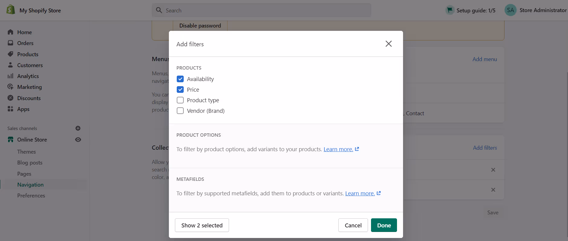 Shopify’s search bar customization
