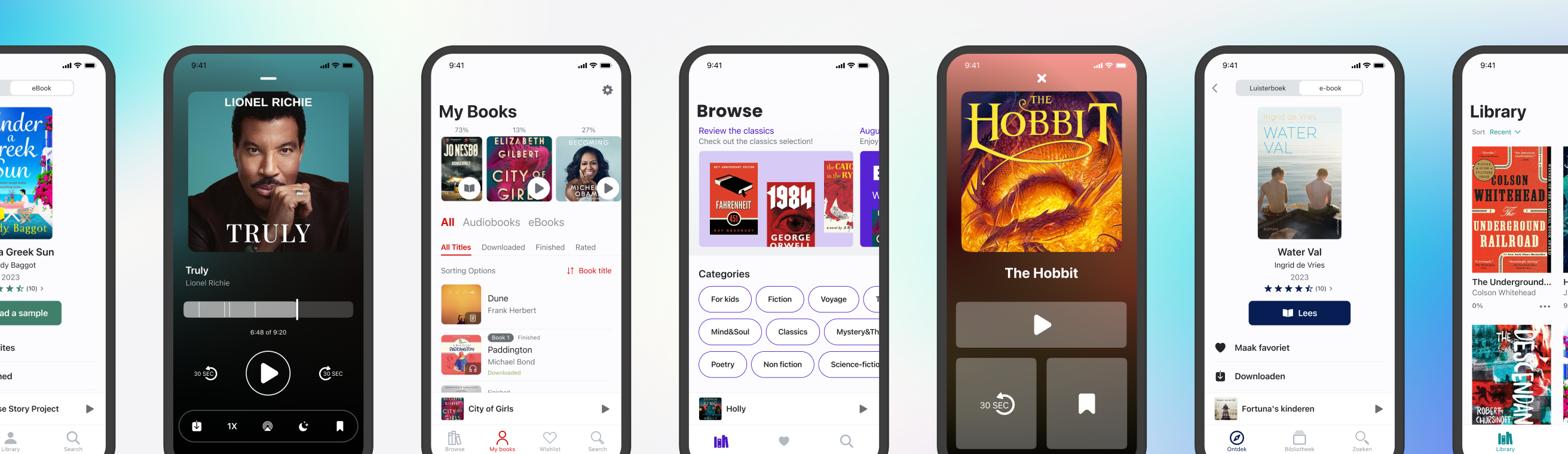 App screens showcase