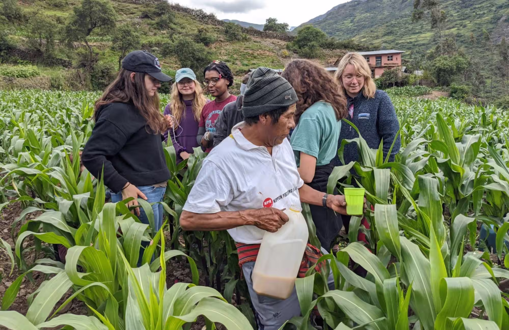 gap year peru volunteering abroad work experience kids planting in high andes