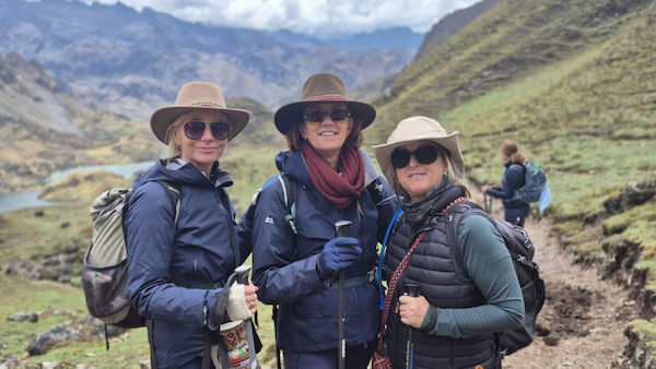 solo travel for midlife women three ladies in Peru