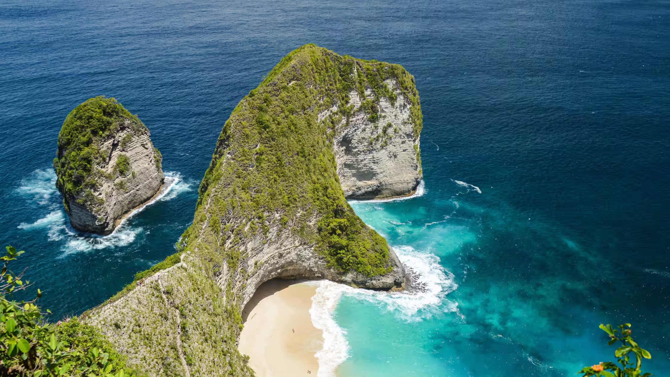 gap year destinations beautiful sea view of land and blue sea with golden sand beach