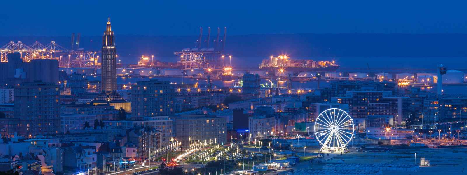 Le Havre vue de la ville et de la plage
