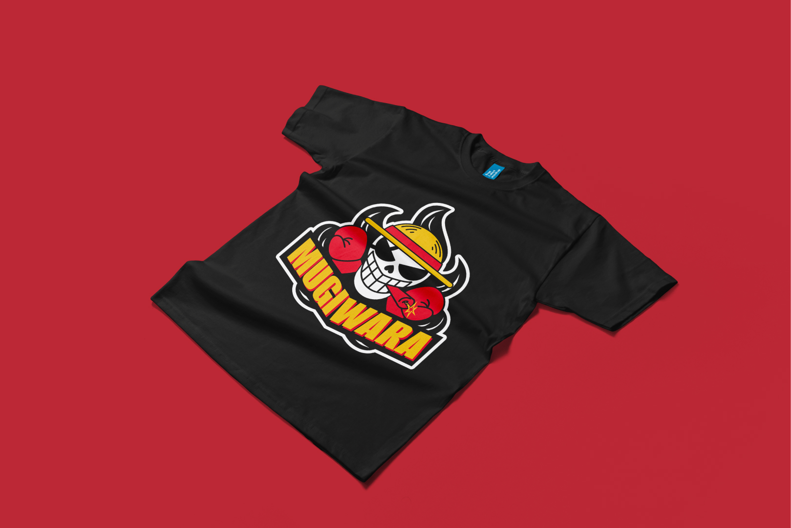 Black t-shirt merchandise featuring the MMA athlete logo