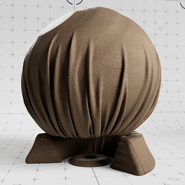 Basketweave Coffee cloth material applied on shader ball