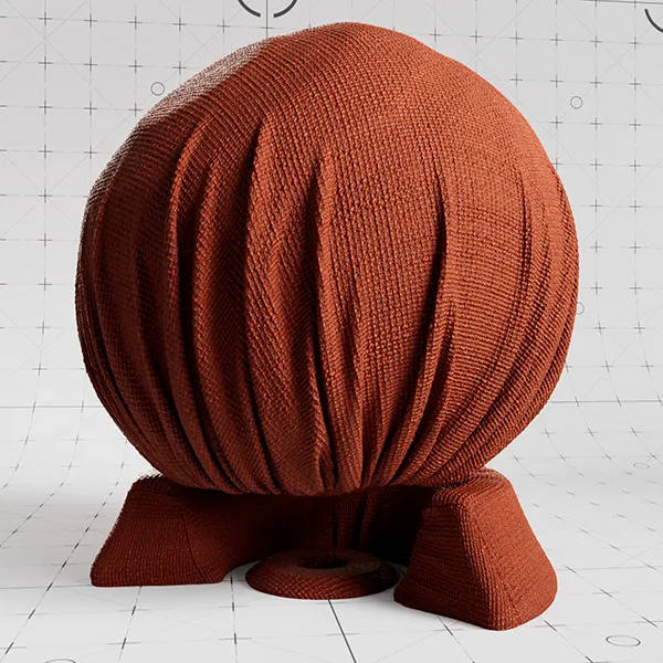 Basketweave Brown cloth material applied on shader ball