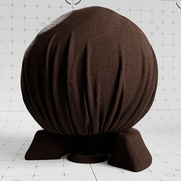 Basketweave chocolate cloth material applied on shader ball