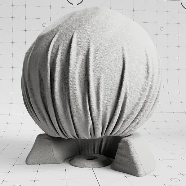 Synthetic Leather Gray cloth material applied on shader ball