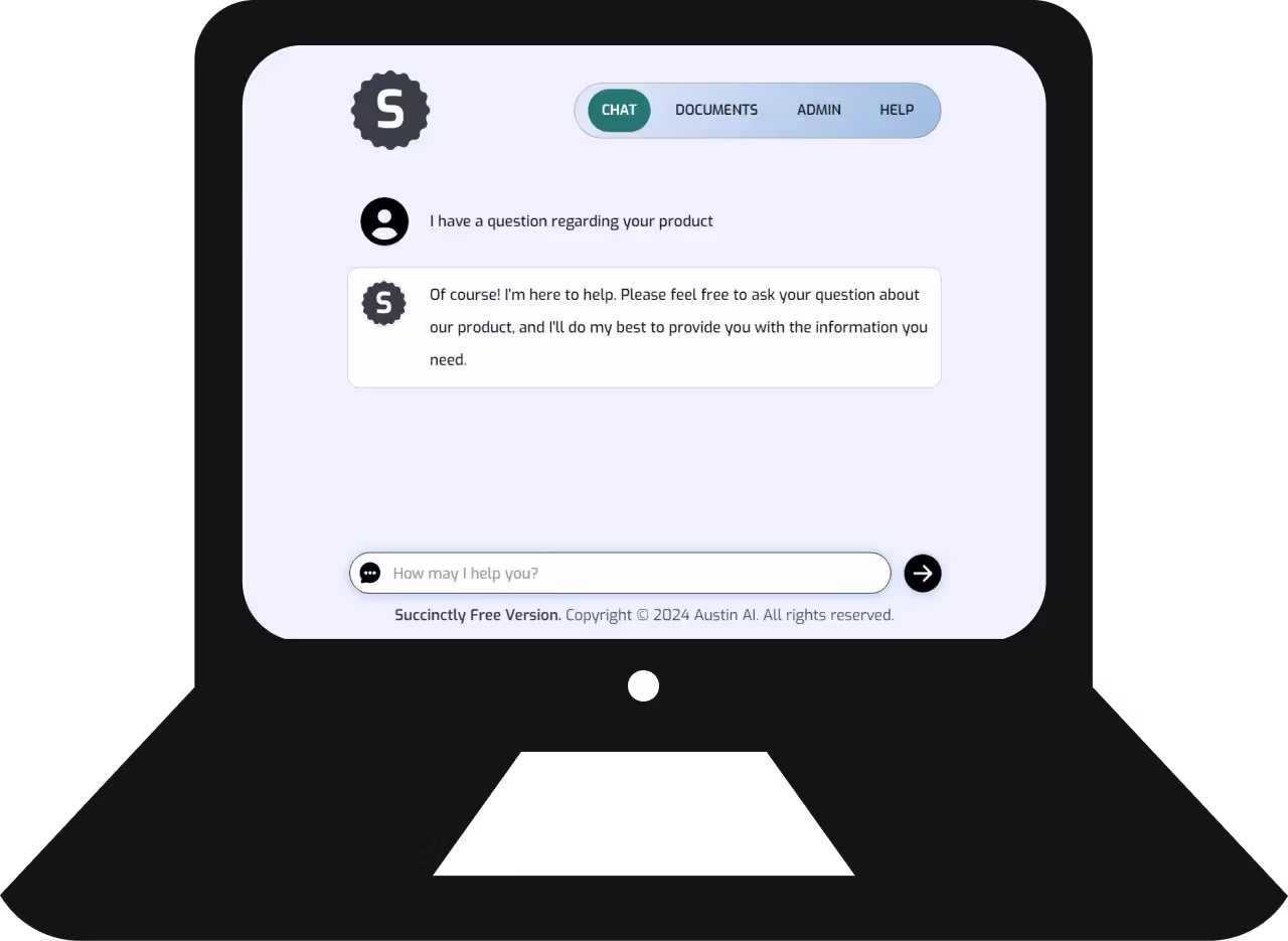 Preview of the Succinctly Chatbot.