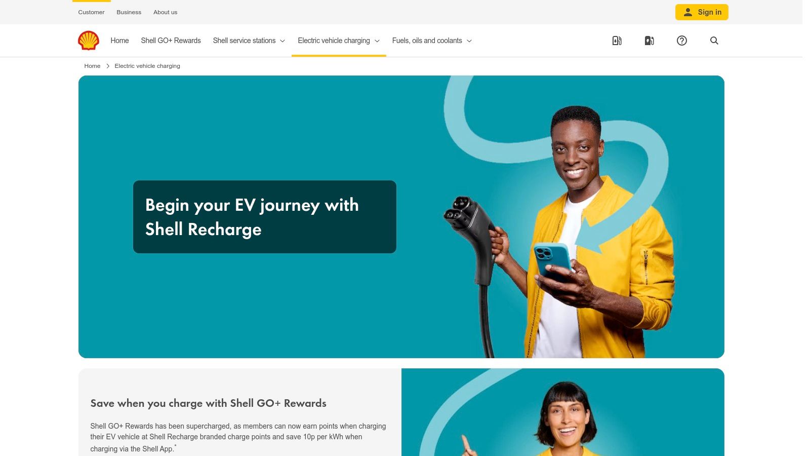 Shell Recharge electric vehicle charge card ev charging