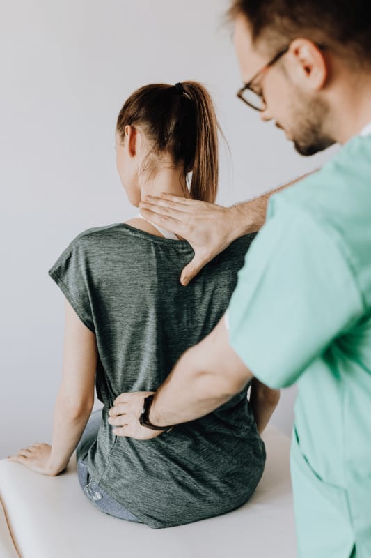 examining a patient