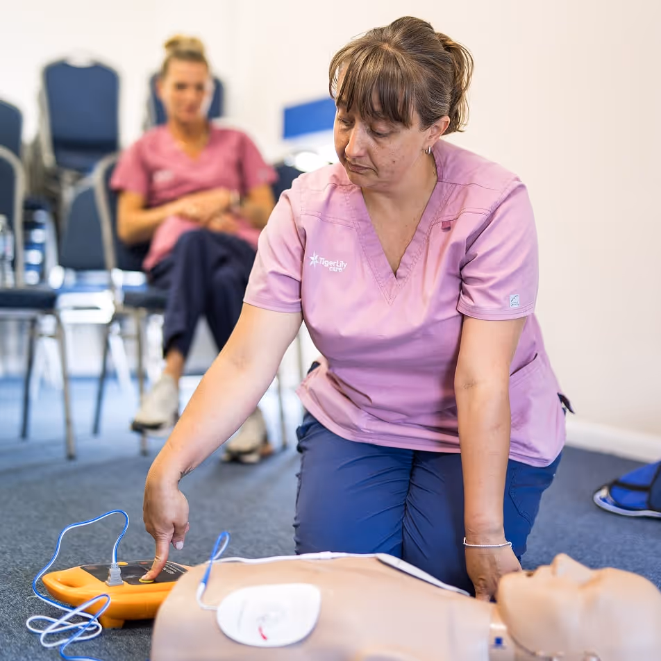 Tiger Lily Care training defibrillators