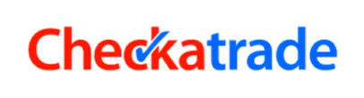 Checkatrade logo with red and blue text and a blue checkmark integrated into the letter K.