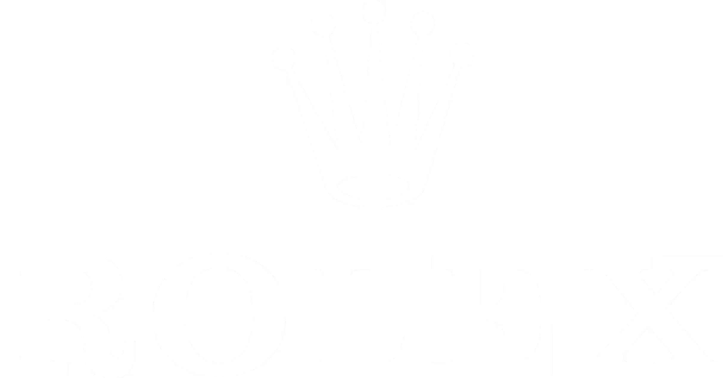 Rolex brand crown logo above the word Rolex in bold uppercase letters.